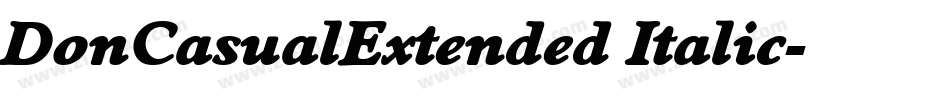 DonCasualExtended Italic字体转换